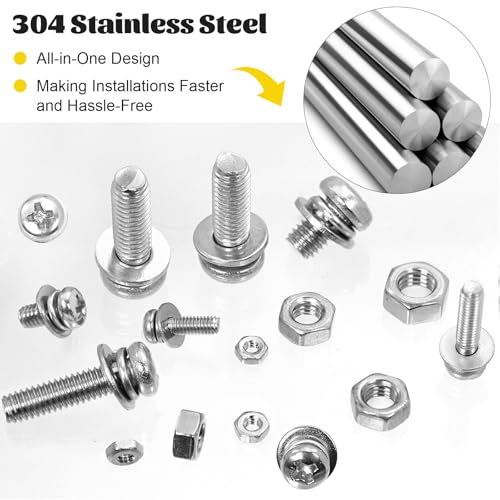 640PCS M2M2.5M3M4M5 Phillips Pan Head Machine Screws Assortment Kit - size: SS M2M2.5M3M4M5 640pcs
