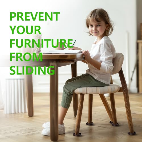 Non Slip Furniture Pads - 2" Anti Skid Caster Cups, 12PCS Round Furniture Coasters for Hardwood Floors, Anti Slide Furniture Cup Bed Couch Floor Protectors,Furniture Stoppers to Prevent Sliding(Brown) - size: 2" 12pcs Brown
