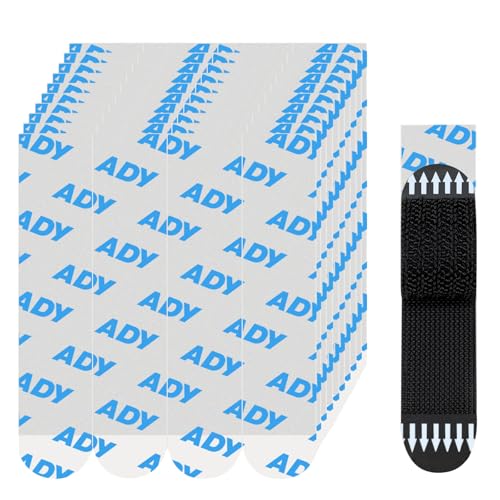 ADY Picture Hanging Strips Heavy Duty 40Pairs，Hook and Loop Strips Damage Free Removable, Mounting Tape for Wall - size: Black-XL