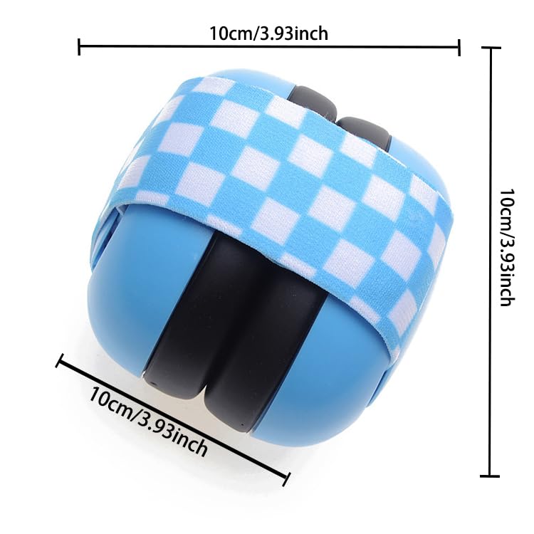 PandaEar Baby Ear Protection, Noise Cancelling Headphones EarMuffs for Babies & Toddlers 0-3 Years - color: Blue