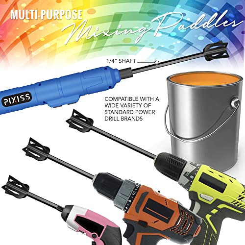 Epoxy Mixer Resin Mixer - Rechargeable Battery Electric Handheld Mixer for Resin Accessories, Epoxy Stirrer for Resin, Silicone Resin Molds Mixing, Epoxy Molds, DIY Crafts Tumblers, 3 Included Paddles