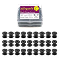 Alloygold 50 Sets M5*7 Matte Black Chicago Screw Kit Leather Rivets Screw Rivets Chicago Screw Buttons DIY Leather Trim - color: matte black, size: M5*7mm