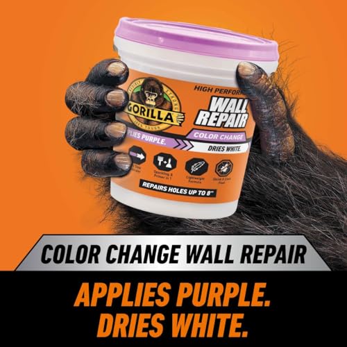 GORILLA High Performance Wall Repair, 32 oz Tub, Dries White - size: 32 Ounce (Pack of 1)
