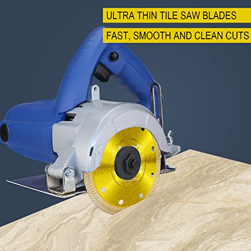 GoYonder Super Thin 4.5" Grinder Blades Tile Blade, Diamond Saw Blade for Cutting Porcelain Tiles Granite, 115mm Tile Cutting Blade for Angle Grinder (4.5"-115mm(Golden)) - size: 4.5" - Golden (1 Count)