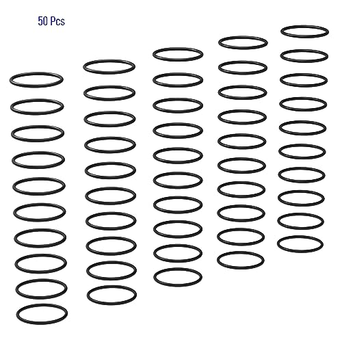 50 PCS Nitrile Rubber O Ring 60mm OD 52mm ID 4mm Width, Metric Buna-N NBR Sealing Gasket Plumbing, Gas, Automotive and Faucet Repair, Resist Oil and Heat O-Rings, Black - size: 60x52x4mm