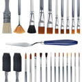 Halobios 26PCS Painting Brushes Set, 5 Sets of Professional Painting Brushes for Acrylic Painting, Artist Paintbrushes for Body Face Rock Canvas, Children Adult Drawing Arts Crafts Supplies - size: 26PCS