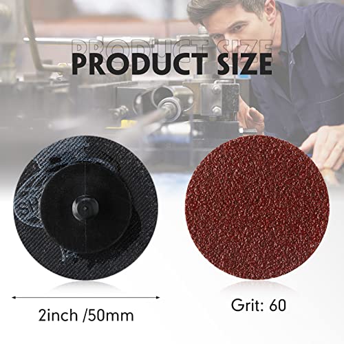 Newwiee 150 Pcs Sanding Disc 2 Inch 60 80 100 120 Grit Die Grinder Convenient Surface Finishing Sanding Disc Fine Medium Coarse Sandpaper for Surface Strip Grind Polish Burr Finish Rust (60 Grit) - size: 60 Grit