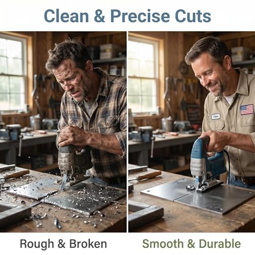 Contractor Jigsaw Blades Set, 30-Piece T-Shank Jig Saw Blades Assortment for Wood, Plastic & Metal Cutting - Includes T118A,T118B,T101AO, T101D,T101B,T101BR, T111D,T111C with Durable Storage Case