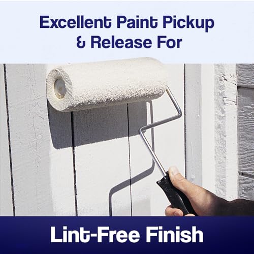 FoamPro 22 High Capacity Slit-Foam Paint Roller Cover for Semi-Rough & Uneven Surfaces - for Acoustical Ceilings, Textured Walls & Fences, Pavers - 9" x 1/2" Nap - size: 1 Count (Pack of 1), style: Semi-Rough & Uneven Surface