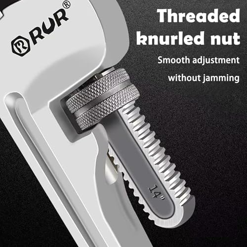 Verida 36 Inch Aluminum Pipe Wrench | Plumbers Wrench, Heavy Duty Plumbing Tools | Forged from High Carbon Steel | Suitable for Water Pipes, Plumbing, Fire Protection Pipe Tools - size: Aluminum 36 inch
