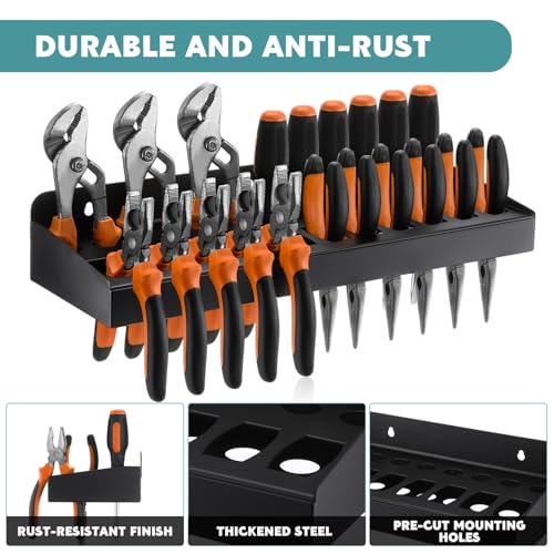Pliers Holder Wall Mount Plier Storage Rack Heavy Duty Small Tool Organizer for Garage Workshop, Garage Wall Mount (Plier)