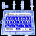 75 Pcs 25-Size Plastic Hose Barb Fittings Assortment, Barb + NPT Male Thread Adapter Fittings, 90 Degree Elbow L Fitting, Barb Reducer, Plastic Joint Splicer and Union Adapters for Fuel, Gas, Liquid.