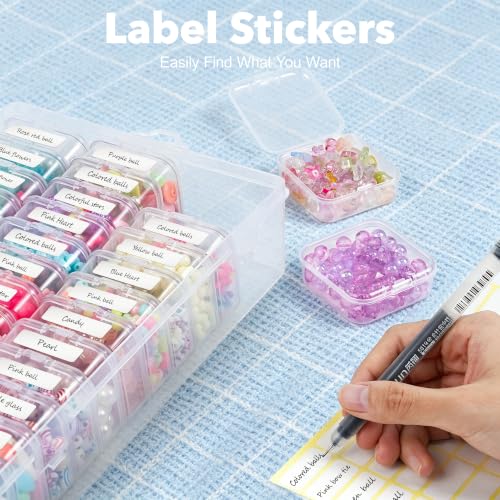 Bead Organizer Box, 36-Pcs Mini Clear Bead Storage with Lid, 1 Pack - color: 1 Pack