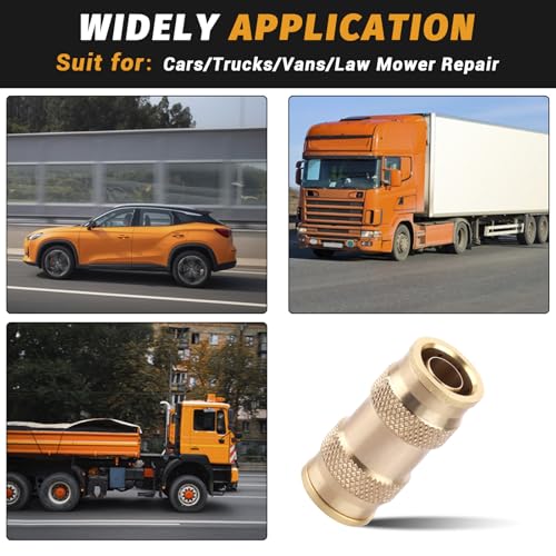2PCS Brass DOT 5/8" Air Brake Line Fitting, Push to Connect Union - color: 2PCS DOT Push-to-Connect, size: 5/8" Od