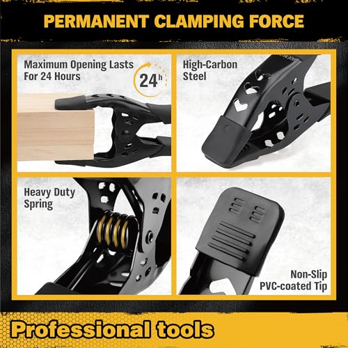 8-Piece Bar Clamps for Woodworking - 4 Pcs 12 inch Bar Clamps with 150 LBS Load Limit, 4 Pcs Heavy Duty Metal Spring Clamps, Quick Release Triggers - style: 8-Piece long 150lbs