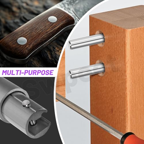 Swpeet 110Pcs 304 Stainless Steel M2/M3/M4/M5 Dowel Pins Assortment Kit - Metric Cylindrical Pins for Shelf Support, Furniture Assembly & Industrial Maintenance ( Includes Storage Box) - size: M2
