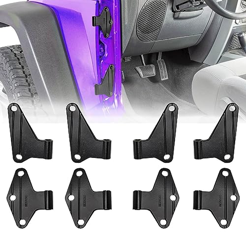 Body Door Hinge Compatible with Wrangl-er JK JKU Unlimited 2007-2018 Interior Door Hinges Compatible with JK 8 Pcs - size: 4 Door Interior Hinges