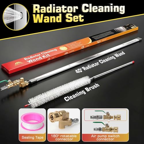 40" Upgraded Radiator Cleaning Wand Set - size: 40" (1 Piece)