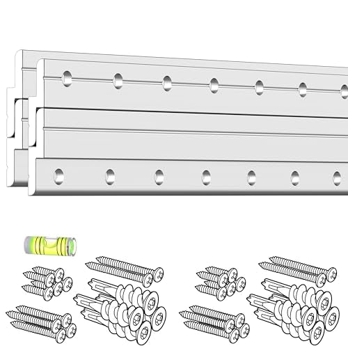 Z Clips 18" 2 Pack - French Cleat Picture Hanger Heavy Duty - Wall Mirror Mounting Bracket - Flush Mount Hanging Kit for Shelf, Painting, Frames, Cabinet, Soundbar, Whiteboard or Headboard - 120 lb - size: 18" 2 Pairs, style: Thick