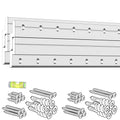 Z Clips 18" 2 Pack - French Cleat Picture Hanger Heavy Duty - Wall Mirror Mounting Bracket - Flush Mount Hanging Kit for Shelf, Painting, Frames, Cabinet, Soundbar, Whiteboard or Headboard - 120 lb - size: 18" 2 Pairs, style: Thick