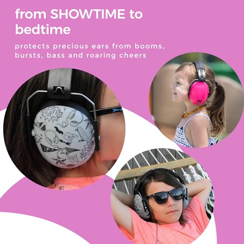 BANZ Kidz Earmuffs 2 Years & Older - Loud Noise Cancelling, Size Adjustable - color: Gold