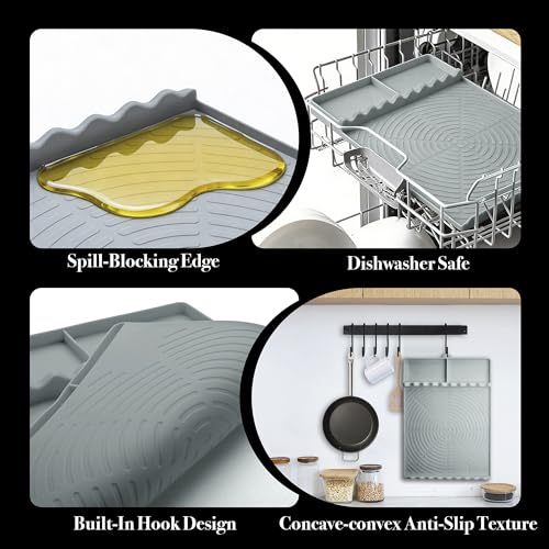 Silicone Grill Mat for Blackstone Griddle Accessories (Gray-2Pack) - color: Gray-2Pack