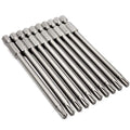 10PCS 4"/100mm T25 Torx Head Screwdriver Bit Set, 1/4 Inch Hex Shank with Quick Release Slot,S2 Steel Magnetic Security Tamper Proof Star 6 Point Screw Driver Kit Tools - color: 100mm/4inch, size: T25