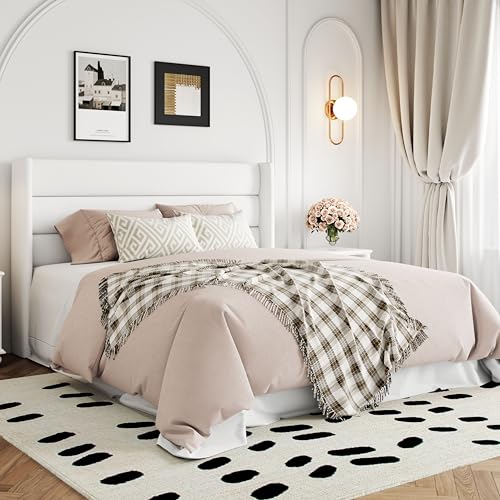 Allewie Full Size Lift Up Hydraulic Storage Bed Frame White - color: White, size: Full, style: Modern