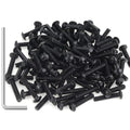 105 Pieces M4 x 20mm Button Head Socket Cap Screws, Thread Pitch 0.7mm, Sutemribor M4 Black Screws, 10.9 Grade Alloy Steel, Black Oxide Finish, Fully Threaded - size: M4 x 20mm, style: Button Head