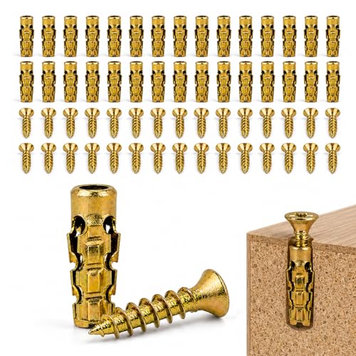 6×14mm Short Expansion Screw Set for Cabinet Hinge Repair, Expansion Anchor