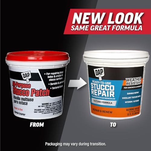 Dap 10504 All-Purpose Ready-to-Use Stucco Patch, 1-Quart - size: 1 Quart