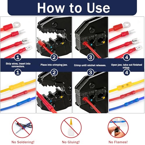 ZQZ 1520Pcs Wire Connectors Kit, Crimp Electrical Terminal Connectors - size: Mixed Crimp