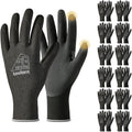 toolant Microfoam Nitrile Work Gloves with Grip, 12 Pairs, Black, X-Large - color: Black-12pairs, size: X-Large
