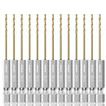 13PC 1/16" Titanium Coated Twist Hex Shank Drill Bit Set - size: 1/16-13pcs