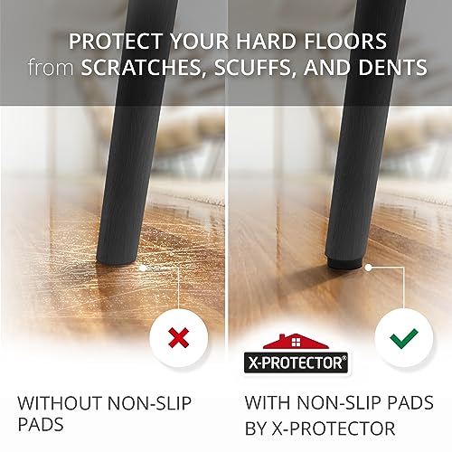 X-Protector Screw On Rubber Feet - 32 PCS 1.2" - Non Slip Furniture Pads - size: 1.2"