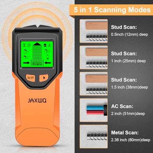 Stud Finder Wall Scanner - 5 in 1 Stud Finder Tool w/Smart Chip and HD LCD Display, Stud Detector Beam Finders for the Center and Edge of Wood AC Wire Metal Studs Joist Pipe (Onion) - color: Onion