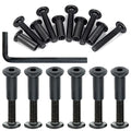 40 Sets Black Furniture Connector Bolts M6x35mm Binding Screws for Wood - color: M6x35mm-Black-D