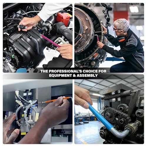 HAUTMEC Metric Allen Wrenches Sets with Ball End, 9PCS Extra Long Arm Hex Key Set, Heavy-Duty S2 Steel Pro Allen Key Set, 1.5-10mm, Color Coded Sleeve with Belt Loop Pouch for Professional Mechanics - style: 9PCS(Metric)