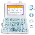 ZTF 300pcs Metric Flange Bolts and Nuts Assortment Kit, Heavy Duty Metric Machine Screws Nuts Washers, 10 Most Common Sizes Zinc Alloy Steel Grade 10.9 (Flange M6 M8 M10 Kit) - style: silver-M6 M8 M10 Flange Bolts