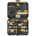 DEKOPRO 228 Piece Socket Wrench Auto Repair Tool Combination Package Mixed Tool Set Hand Tool Kit with Plastic Toolbox Storage Case - color: Yellow