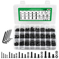 1500PCS Screw Assortment Kit, M2-M6 10.9 Alloy Steel Hex Button Cap Bolts - size: M2 M3 M4 M5 M6 1500pcs 2