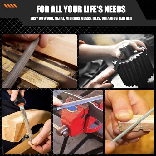 Metal File Set, 17PCS Alloy Steel with Case