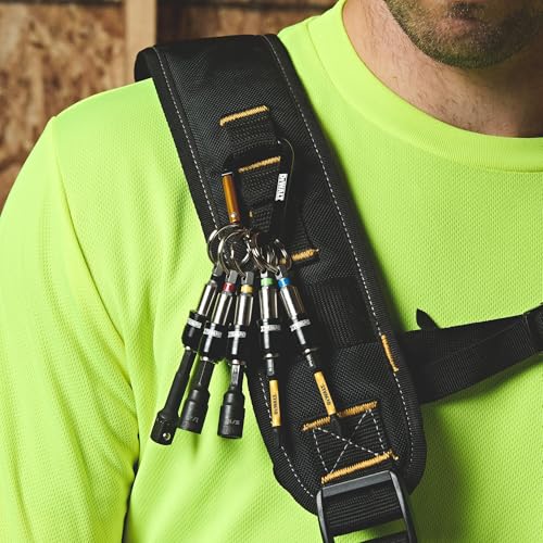 DEWALT Keyring Bit Holder Set 1/4 Inch Hex Bits, Durable Metal Bit Holder Key Chain (DWAFHLDKC5)