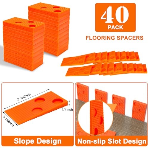 49 Pack Laminate,Vinyl Flooring Installation Kit,Flooring Tools,Tapping Block for Vinyl Plank Flooring,Pull Bar,Floor Spacers, Rubber Mallet