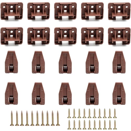 Surf Turtle 10Sets Center Mount Drawer Track Guide Glides Replacement Parts - style: 10 Pack/Classic