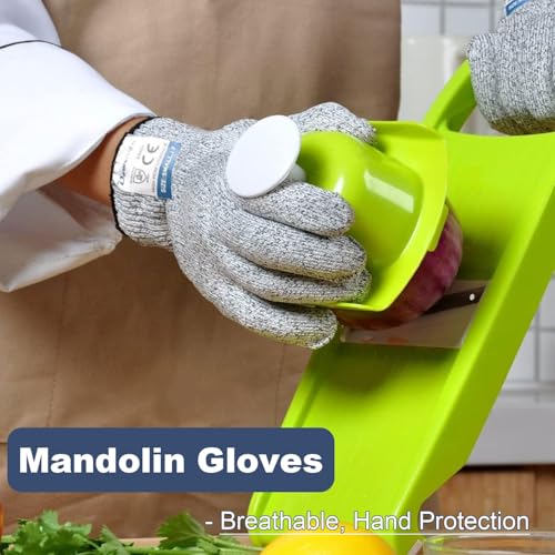 Dowellife Cut Resistant Gloves Food Grade Level 5 Protection, Safety Kitchen Cuts Gloves for Oyster Shucking, Fish Fillet Processing, Mandolin Slicing, Meat Cutting and Wood Carving. (X-Large) - size: X-Large (Pack of 1), style: Original