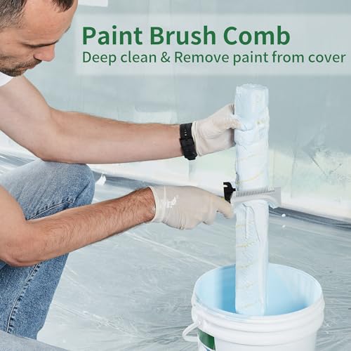 VOOMEY 18 Inch Paint Roller Kit with 3.3 FT Extension Pole - size: 23pc