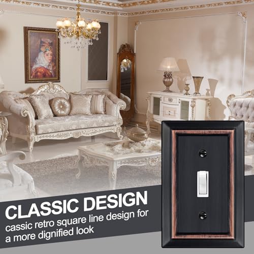 Metal Wall Plate for Light Switch, Applicable to Single Toggle, 6 Pack - size: Single Toggle