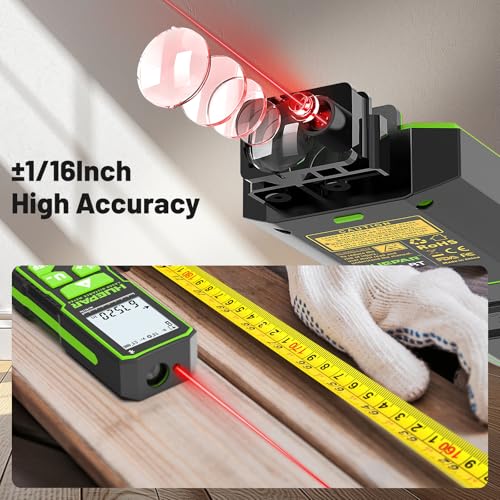 395FT Bluetooth Laser Measuring Tool with Angle Sensor, Fathers Day Dad Gifts, Huepar 1/16in Accuracy Laser Distance Measurement Tool, M/in/Ft, Digital Laser Room Measuring Device, Distance Meters - size: 395Ft-Standard