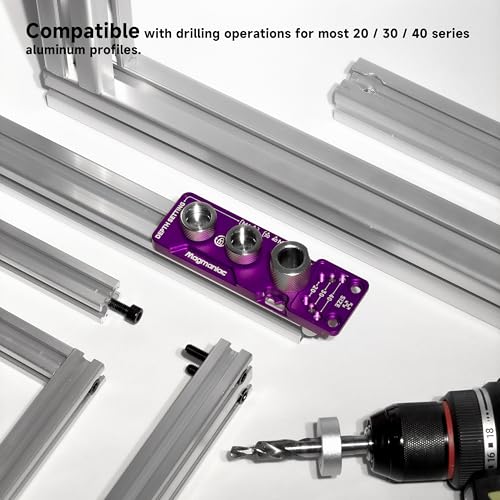Upgrade Aluminum Profile Drill Guide Access Hole Drill Jig Step Drills - color: Purple